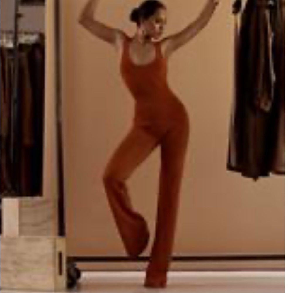 JLUXLABEL sweater bodysuit and wide leg pants!